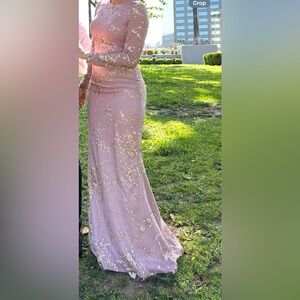 Blush Embellished Maxi Dress